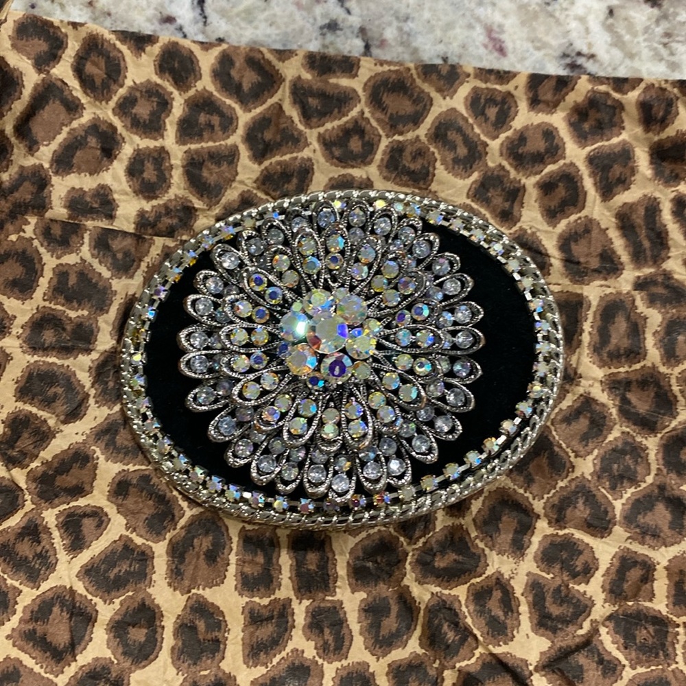 Handcrafted Rhinestone Belt Buckle
